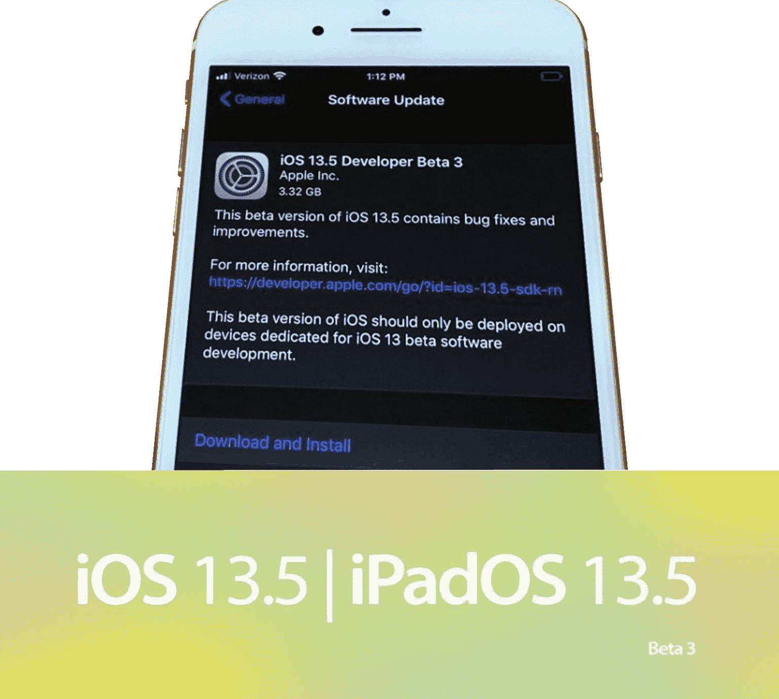 iOS 13.5 Beta 3 and iPadOS 13.5 Beta 3